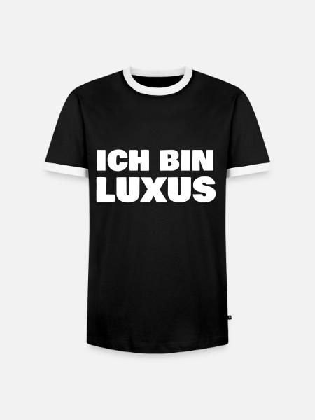 Ich bin Luxus - Männer Kontrast-T-Shirt - Schwarz/Weiß
