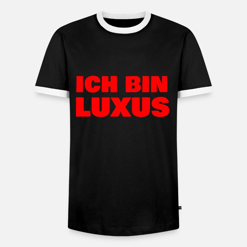 Ich bin Luxus - Männer Kontrast-T-Shirt - Schwarz/Weiß
