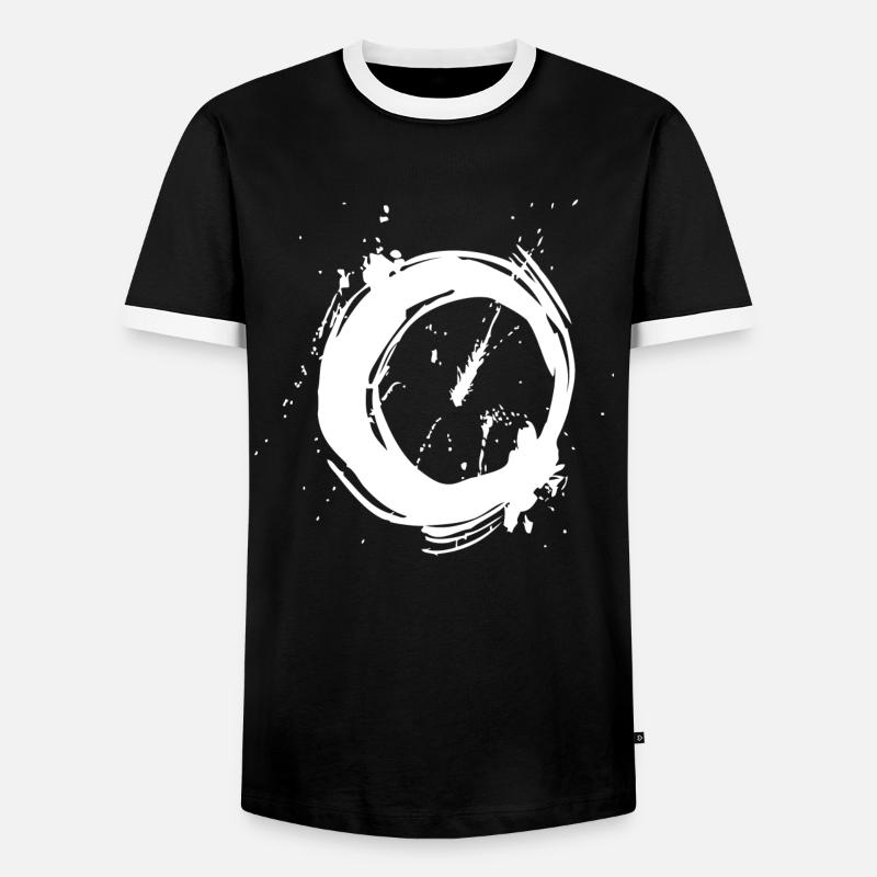 Circle Ring - Men's Ringer Shirt - black/white