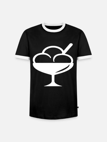sundae - Men's Ringer Shirt - black/white