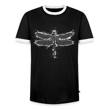 Libellule - T-shirt contrasté Homme - noir/blanc - Devant - AI Model Female 172 light (172cm) & AI Model Male 178 light (178cm)