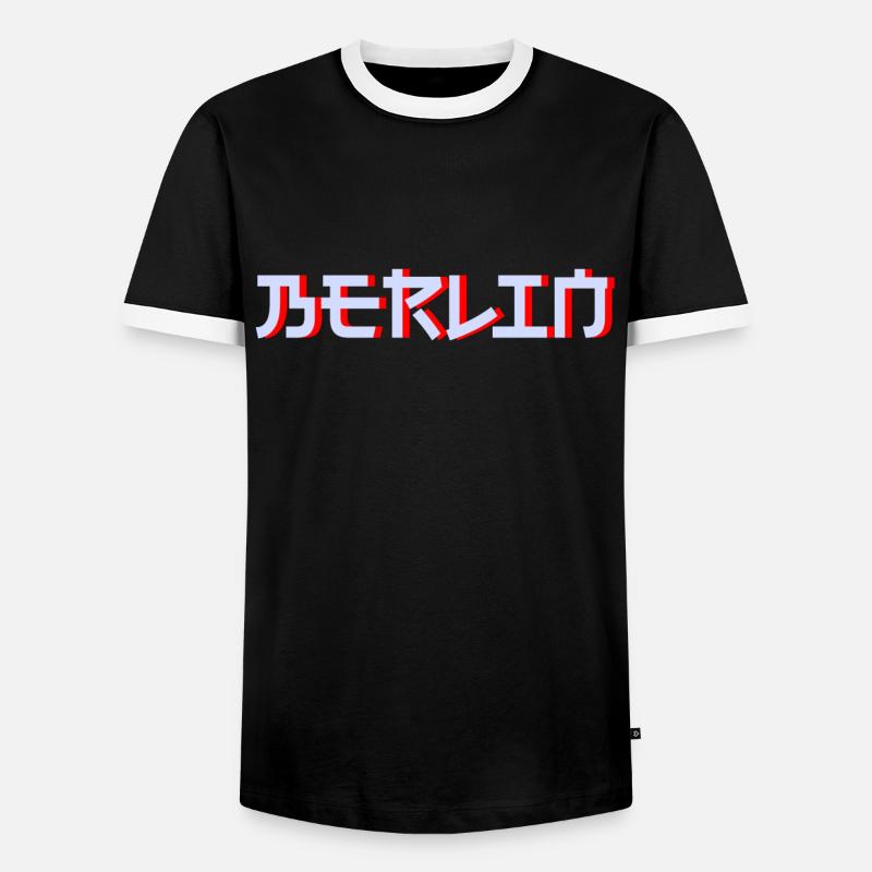 Berlin - Men's Ringer Shirt - black/white