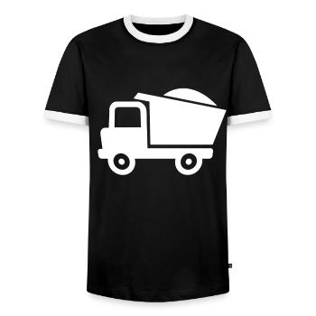 Camions - T-shirt contrasté Homme - noir/blanc - Devant - AI Model Female 172 light (172cm) & AI Model Male 178 light (178cm)
