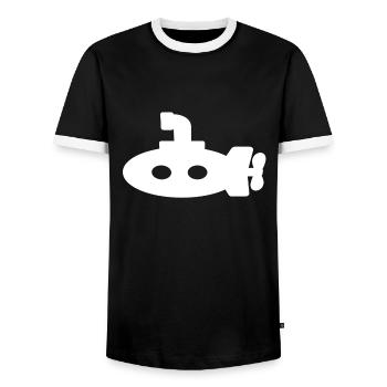Submarine - Men's Ringer Shirt - black/white - Front - AI Model Female 172 light (172cm) & AI Model Male 178 light (178cm)