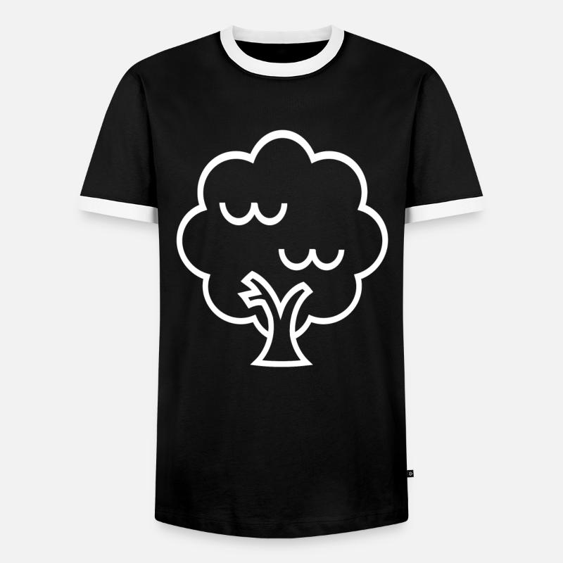 Tree Tree - Men's Ringer Shirt - black/white