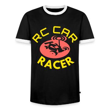 RC CARS - Men's Ringer Shirt - black/white - Front - AI Model Female 172 light (172cm) & AI Model Male 178 light (178cm)
