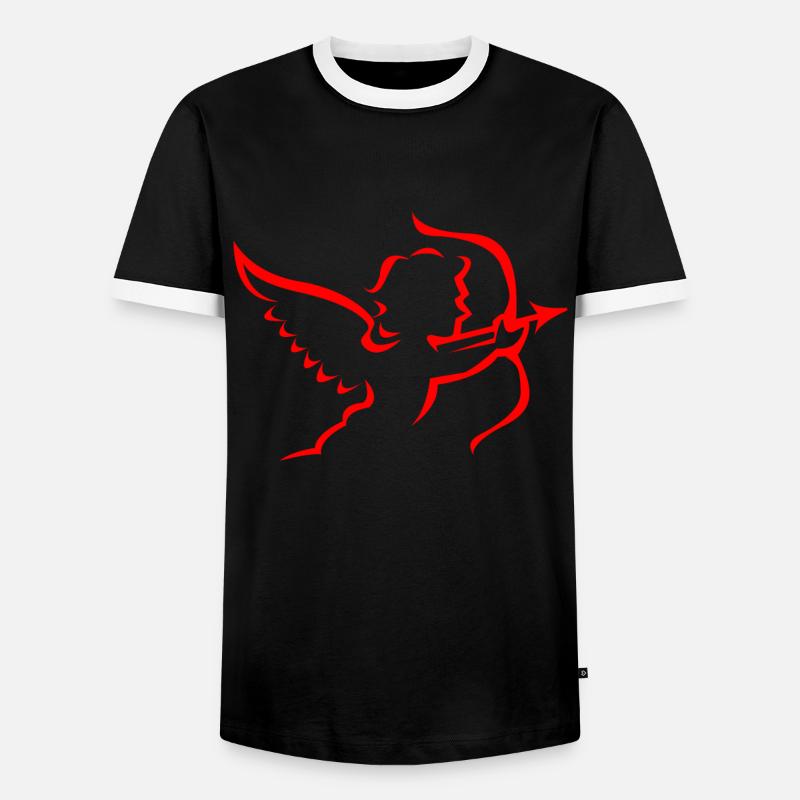 Cupid - Men's Ringer Shirt - black/white