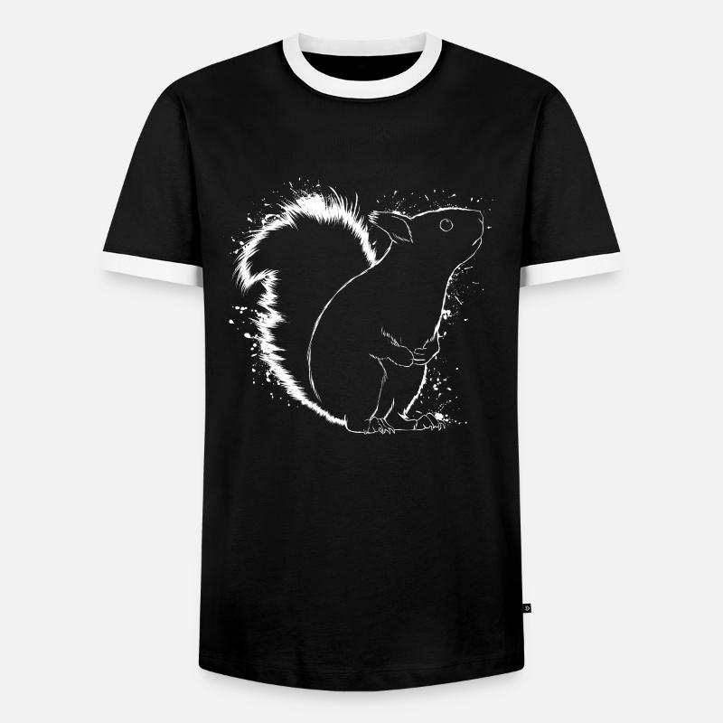 Eichhörnchen - Männer Kontrast-T-Shirt - Schwarz/Weiß