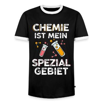 Chemie Lehrer - Männer Kontrast-T-Shirt - Schwarz/Weiß - Vorne - AI Model Female 172 light (172cm) & AI Model Male 178 light (178cm)