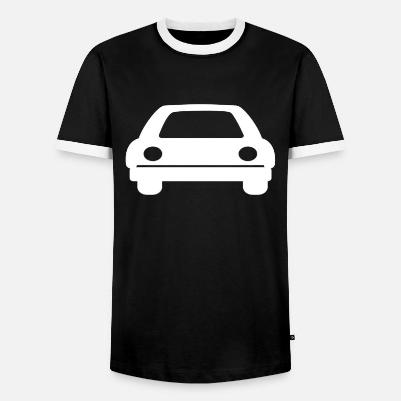 automobile - Men's Ringer Shirt - black/white