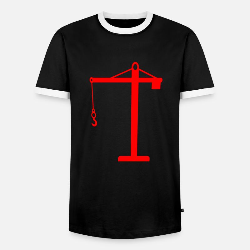 crane - Men's Ringer Shirt - black/white