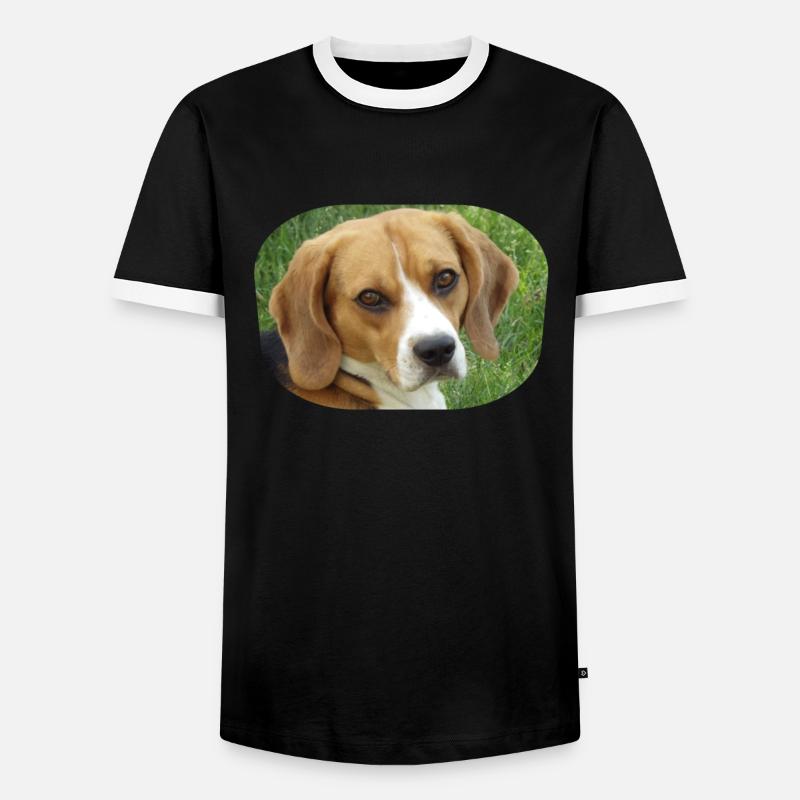Beagle - Men's Ringer Shirt - black/white