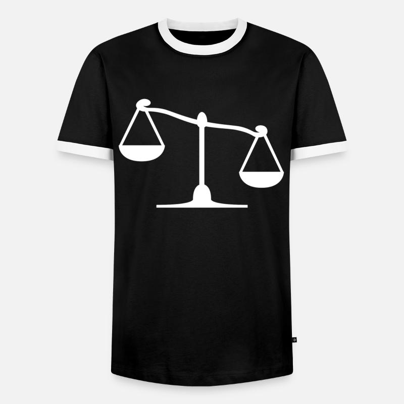 Libra - Men's Ringer Shirt - black/white