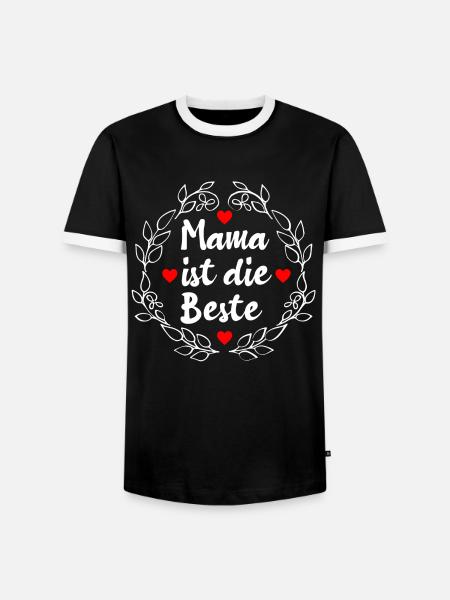 Mama ist die Beste - Männer Kontrast-T-Shirt - Schwarz/Weiß