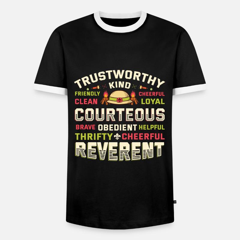 Scout Character Traits Scouting - Men's Ringer Shirt - black/white