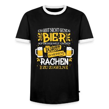Lustiges Bier Motiv mit tollem Spruch Geschenk - Männer Kontrast-T-Shirt - Schwarz/Weiß - Vorne - AI Model Female 172 light (172cm) & AI Model Male 178 light (178cm)