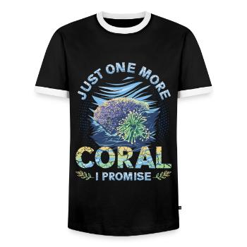 Only one more coral, I promise, reef tank - Men's Ringer Shirt - black/white - Front - AI Model Female 172 light (172cm) & AI Model Male 178 light (178cm)