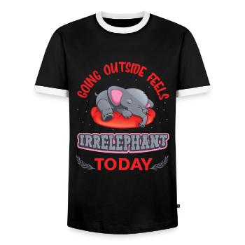 Nach Draußen Zu Gehen, Fühlt Sich Heute Faul An - Männer Kontrast-T-Shirt - Schwarz/Weiß - Vorne - AI Model Female 172 light (172cm) & AI Model Male 178 light (178cm)