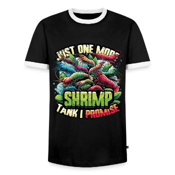 Garnelen Züchter Garnelen Aquarium - Männer Kontrast-T-Shirt - Schwarz/Weiß - Vorne - AI Model Female 172 light (172cm) & AI Model Male 178 light (178cm)