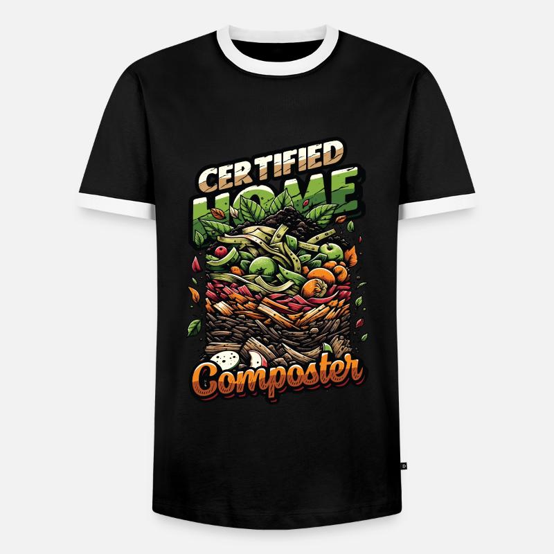 Composting Enthusiast Vermiculture Kompostierung - Männer Kontrast-T-Shirt - Schwarz/Weiß