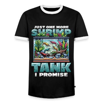 Garnelen Züchter Garnelen Aquarium - Männer Kontrast-T-Shirt - Schwarz/Weiß - Vorne - AI Model Female 172 light (172cm) & AI Model Male 178 light (178cm)