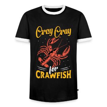 Crawfish Boil Cray Cray For Crawfish Seafood Lover - Männer Kontrast-T-Shirt - Schwarz/Weiß - Vorne - AI Model Female 172 light (172cm) & AI Model Male 178 light (178cm)