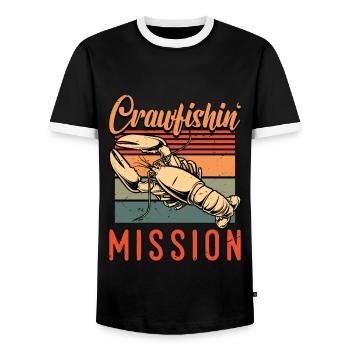 Crawfish Boil Crawfishin' Mission Boil Master - Männer Kontrast-T-Shirt - Schwarz/Weiß - Vorne - AI Model Female 172 light (172cm) & AI Model Male 178 light (178cm)