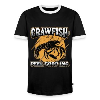 Crawfish Peel Good Inc Cajun Crawfish Seafood - Männer Kontrast-T-Shirt - Schwarz/Weiß - Vorne - AI Model Female 172 light (172cm) & AI Model Male 178 light (178cm)