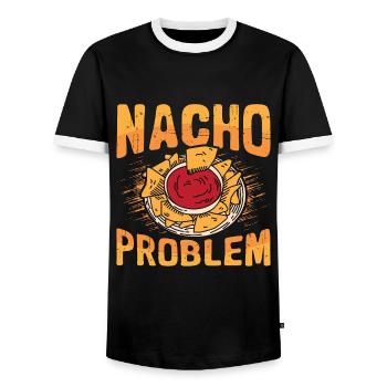 Nacho Problem Mexican Food Lover Nachos Enthusiast - Männer Kontrast-T-Shirt - Schwarz/Weiß - Vorne - AI Model Female 172 light (172cm) & AI Model Male 178 light (178cm)