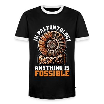 Fossil Hunter In Paleontology Anything Geologist - Männer Kontrast-T-Shirt - Schwarz/Weiß - Vorne - AI Model Female 172 light (172cm) & AI Model Male 178 light (178cm)