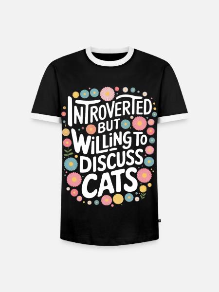 Introvert, antisocial, introvert - Men's Ringer Shirt - black/white