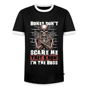 Orthopedic Surgeon Bones Don't Scare Me Medicine - Männer Kontrast-T-Shirt - Schwarz/Weiß - Vorne - AI Model Female 172 light (172cm) & AI Model Male 178 light (178cm)