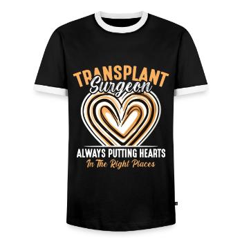 Transplant Surgeon Always Putting Health Worker - Männer Kontrast-T-Shirt - Schwarz/Weiß - Vorne - AI Model Female 172 light (172cm) & AI Model Male 178 light (178cm)