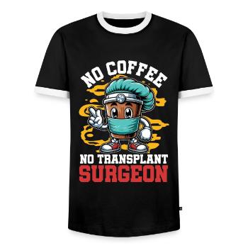 Transplant Surgeon No Coffee Doctor Coffee Lover - Männer Kontrast-T-Shirt - Schwarz/Weiß - Vorne - AI Model Female 172 light (172cm) & AI Model Male 178 light (178cm)