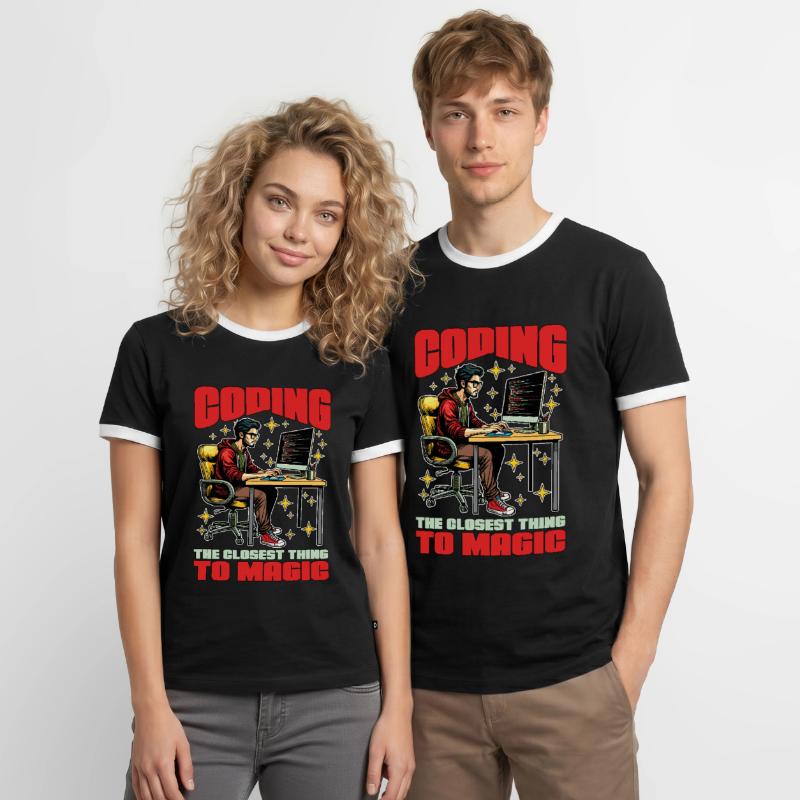 Le codage du codeur est ce qui se rapproche le plus de Magic Developer T-shirt contrasté Homme