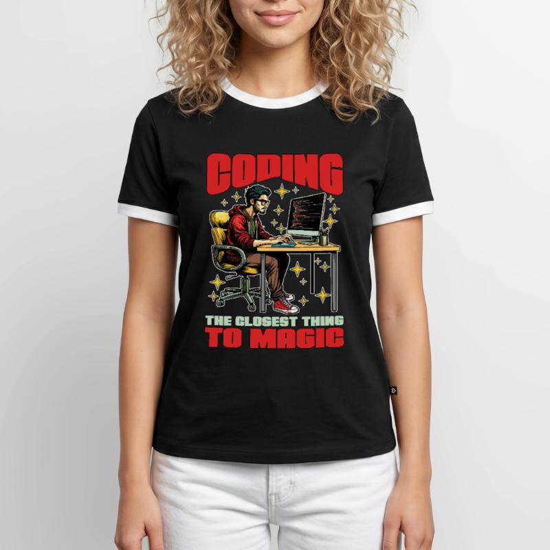 Le codage du codeur est ce qui se rapproche le plus de Magic Developer T-shirt contrasté Homme