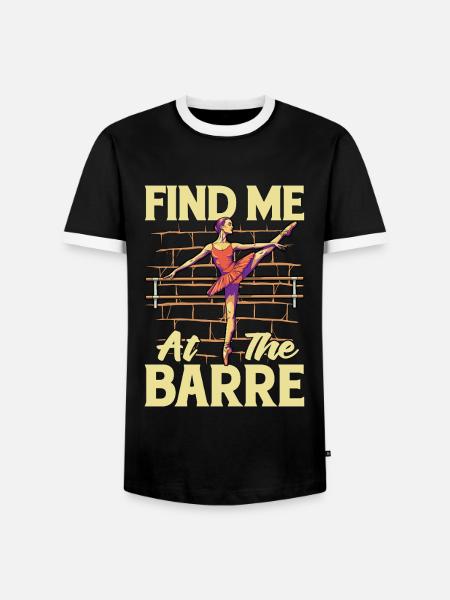 Ballet Find Me At The Barre Classical Music Lover - Men's Ringer Shirt - black/white