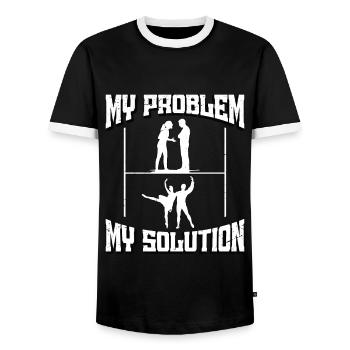 Ballet Dancer My Problem My Pictogram Dad Mom - Männer Kontrast-T-Shirt - Schwarz/Weiß - Vorne - AI Model Female 172 light (172cm) & AI Model Male 178 light (178cm)