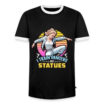 Dance Teacher I Train Dancers Dance Instructor - Männer Kontrast-T-Shirt - Schwarz/Weiß - Vorne - AI Model Female 172 light (172cm) & AI Model Male 178 light (178cm)