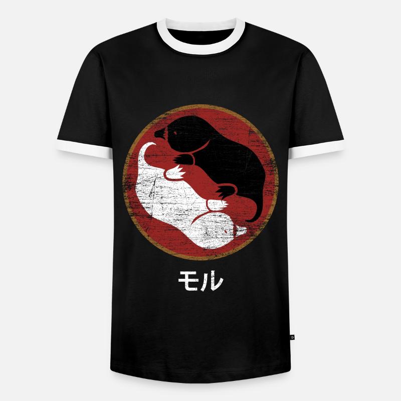 mole - Men's Ringer Shirt - black/white