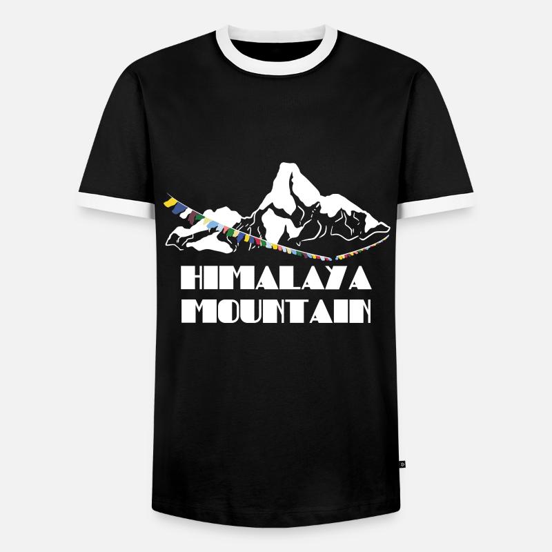 Himalayan gift - Men's Ringer Shirt - black/white