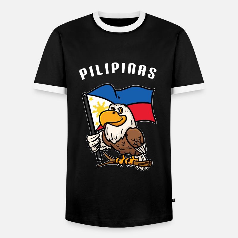 Philippines Eagle - Men's Ringer Shirt - black/white