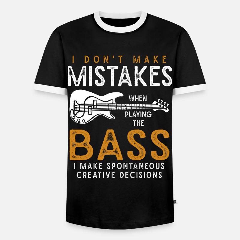 Bas spiller bas spiller bas guitar gave idé - Herre kontrast-T-shirt - sort/hvid