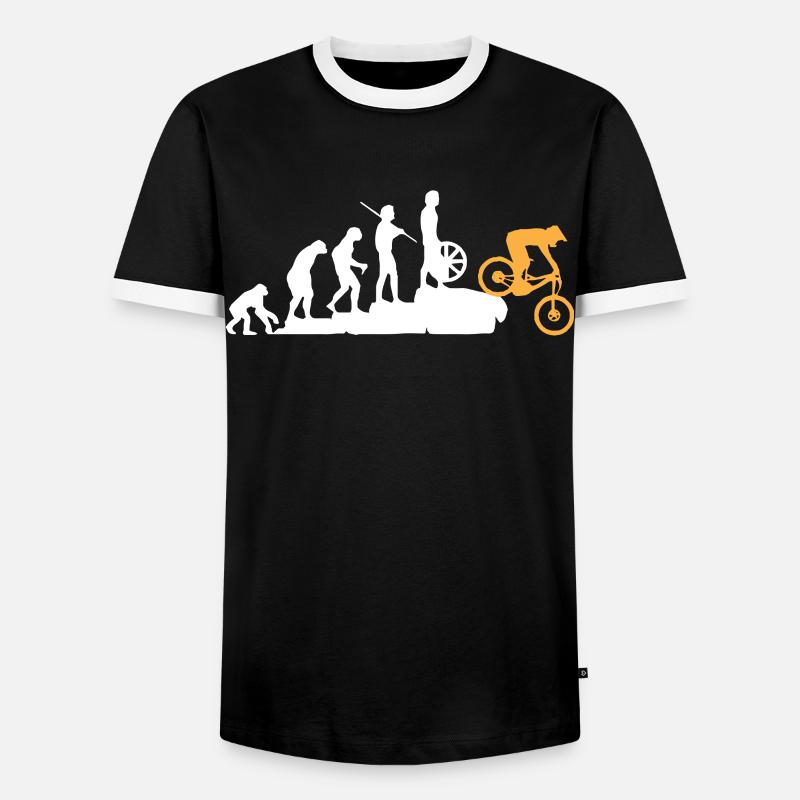 Evolution du VTT, VTT VTT - T-shirt contrasté Homme - noir/blanc