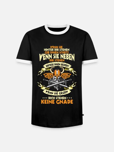 Wikinger, Valhalla, Viking, Nordmann - Männer Kontrast-T-Shirt - Schwarz/Weiß