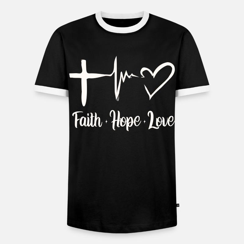 Bibelvers, Christlicher Gott, Gebetspsalm - Männer Kontrast-T-Shirt - Schwarz/Weiß