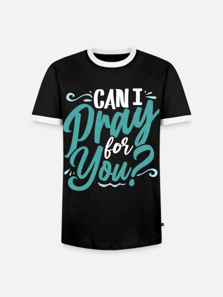 Bibelvers, Christlicher Gott, Gebetspsalm - Männer Kontrast-T-Shirt - Schwarz/Weiß