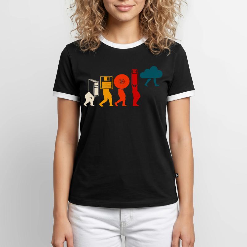 Cloud Programmer Evolution. Männer Kontrast-T-Shirt
