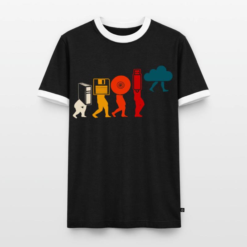 Cloud Programmer Evolution. Männer Kontrast-T-Shirt