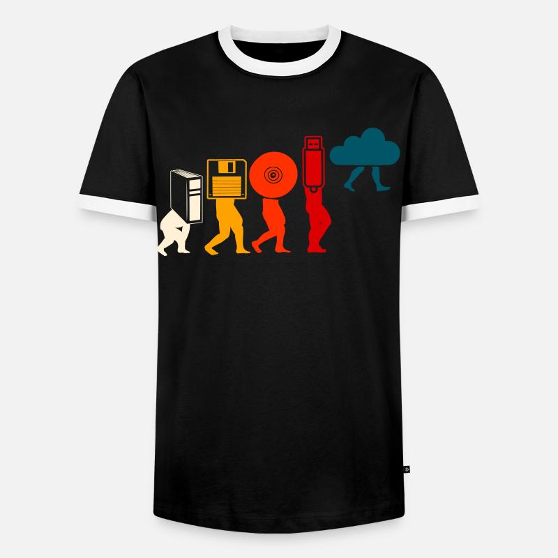 Cloud Programmer Evolution. - Männer Kontrast-T-Shirt - Schwarz/Weiß